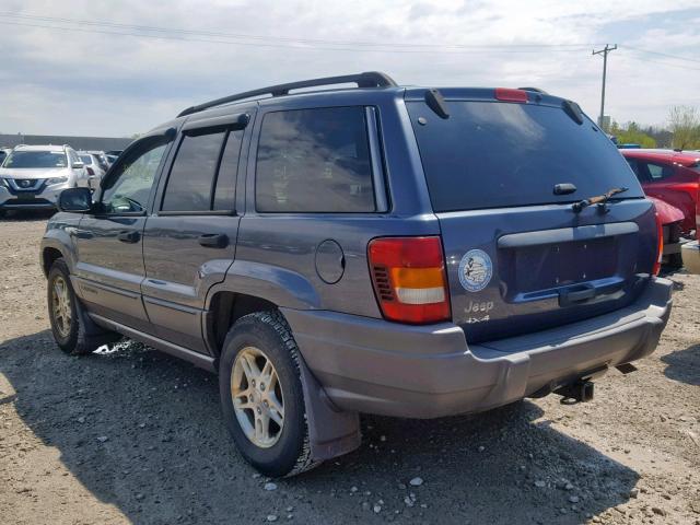 1J4GW48S32C262844 - 2002 JEEP GRAND CHER BLUE photo 3