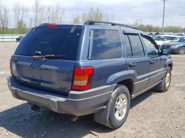 1J4GW48S32C262844 - 2002 JEEP GRAND CHER BLUE photo 4