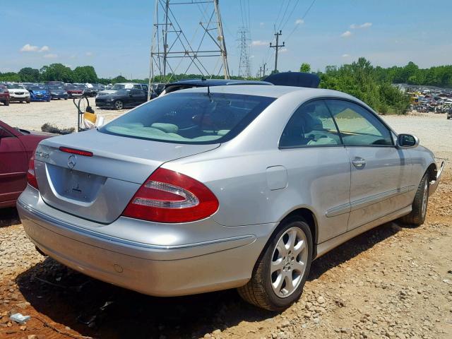 WDBTJ65J84F101867 - 2004 MERCEDES-BENZ CLK 320C SILVER photo 4