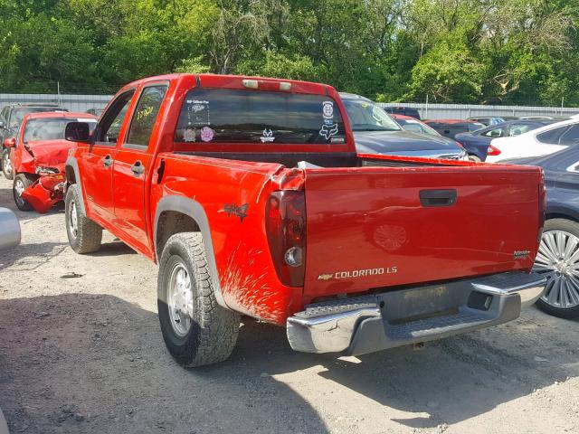 1GCDT136258100138 - 2005 CHEVROLET COLORADO RED photo 3