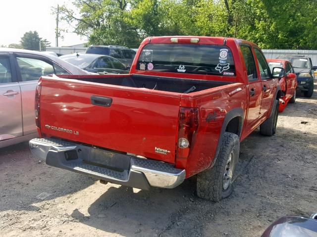 1GCDT136258100138 - 2005 CHEVROLET COLORADO RED photo 4