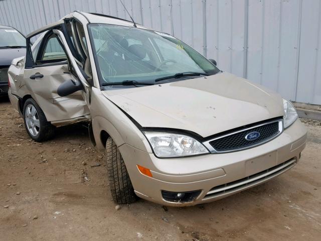 1FAHP34N57W327500 - 2007 FORD FOCUS ZX4 TAN photo 1