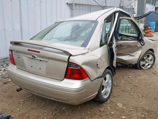 1FAHP34N57W327500 - 2007 FORD FOCUS ZX4 TAN photo 4