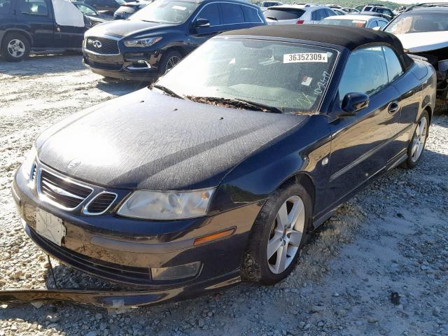 YS3FH76UX66007557 - 2006 SAAB 9-3 AERO BLACK photo 2