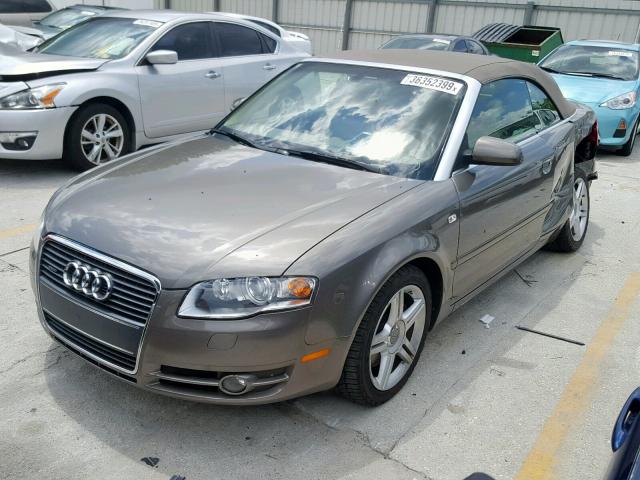 WAUDF48H68K008036 - 2008 AUDI A4 2.0T CA GRAY photo 2