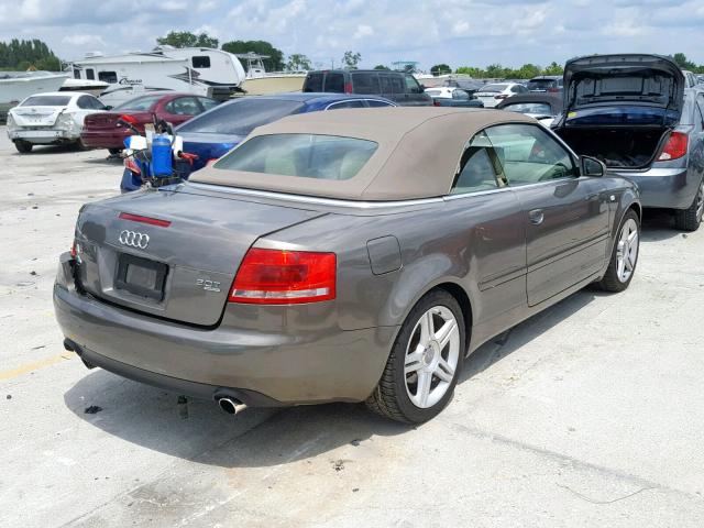 WAUDF48H68K008036 - 2008 AUDI A4 2.0T CA GRAY photo 4