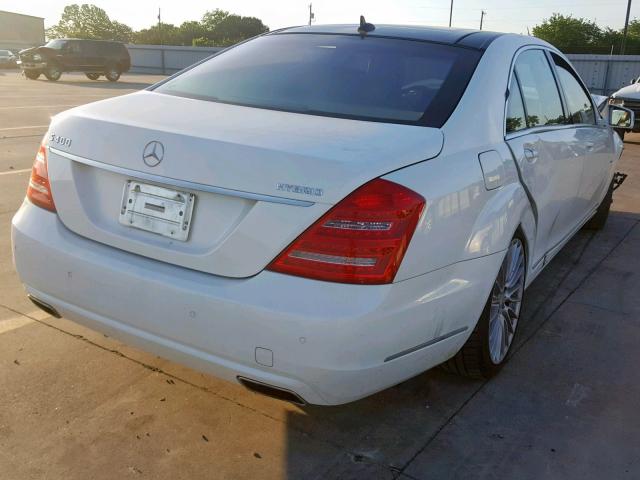 WDDNG9FB1AA303269 - 2010 MERCEDES-BENZ S 400 WHITE photo 4