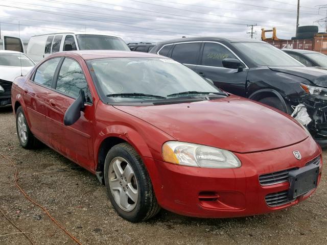 1B3EL46X22N344848 - 2002 DODGE STRATUS SE RED photo 1