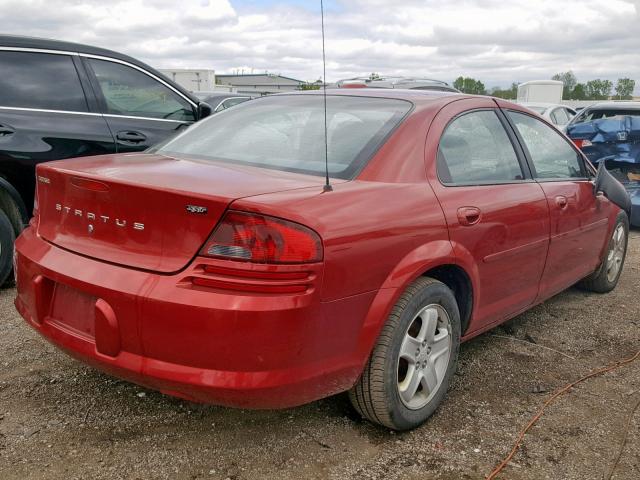 1B3EL46X22N344848 - 2002 DODGE STRATUS SE RED photo 4