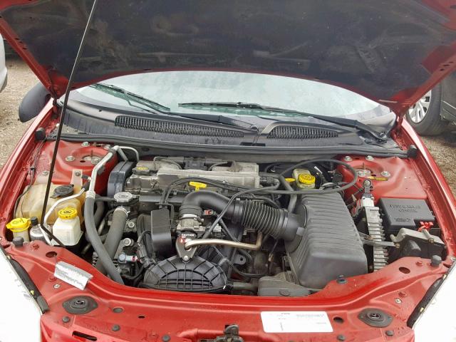 1B3EL46X22N344848 - 2002 DODGE STRATUS SE RED photo 7