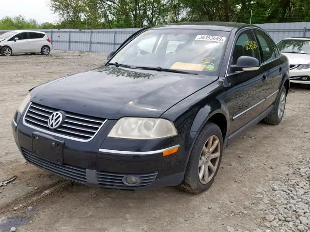 WVWPE23B04E294386 - 2004 VOLKSWAGEN PASSAT GLS BLACK photo 2