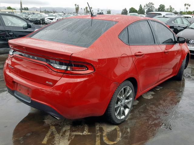 1C3CDFBB3ED791292 - 2014 DODGE DART SXT RED photo 4