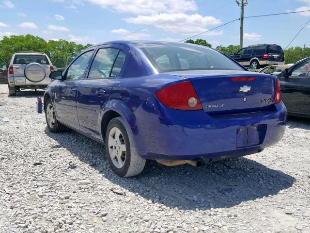 1G1AL55F477162097 - 2007 CHEVROLET COBALT LT BLUE photo 3