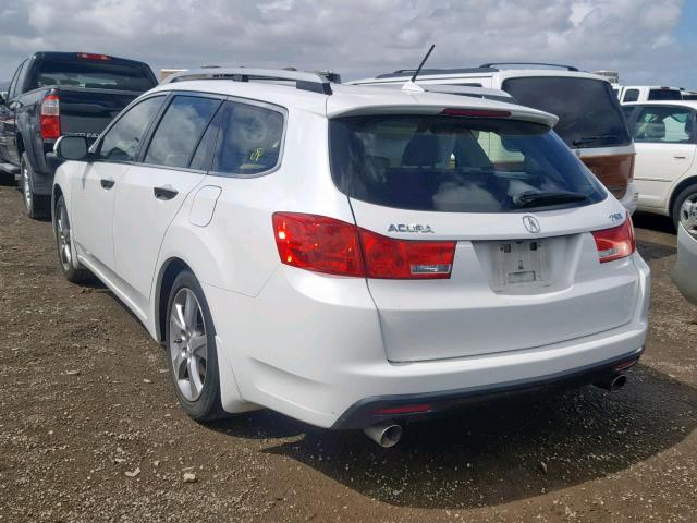 JH4CW2H62DC000634 - 2013 ACURA TSX TECH WHITE photo 3