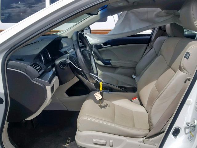 JH4CW2H62DC000634 - 2013 ACURA TSX TECH WHITE photo 5