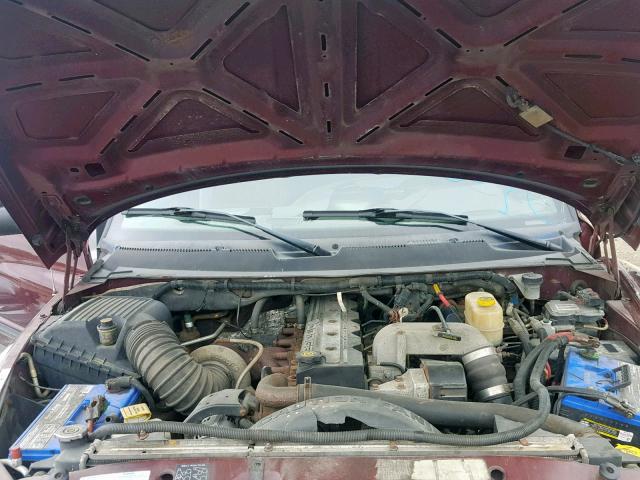 1B7KF237X1J595740 - 2001 DODGE RAM 2500 MAROON photo 7