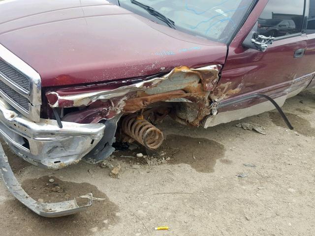 1B7KF237X1J595740 - 2001 DODGE RAM 2500 MAROON photo 9