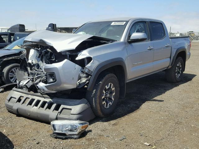 3TMAZ5CN5GM018760 - 2016 TOYOTA TACOMA DOU SILVER photo 2