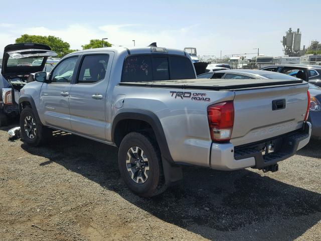 3TMAZ5CN5GM018760 - 2016 TOYOTA TACOMA DOU SILVER photo 3