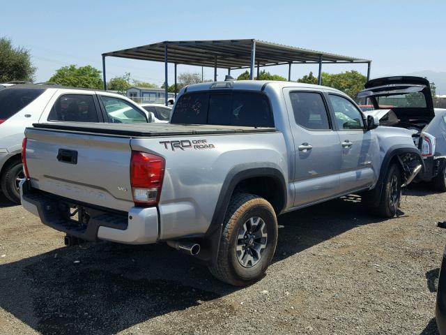 3TMAZ5CN5GM018760 - 2016 TOYOTA TACOMA DOU SILVER photo 4