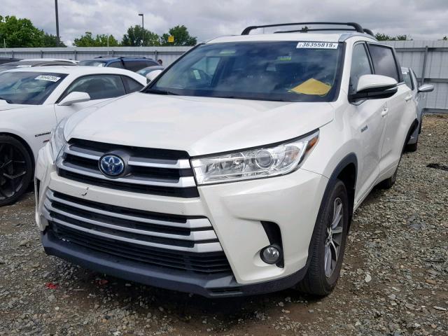 5TDJGRFH8HS030308 - 2017 TOYOTA HIGHLANDER WHITE photo 2