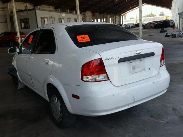 KL1TD56616B590417 - 2006 CHEVROLET AVEO BASE Ақ фото 3