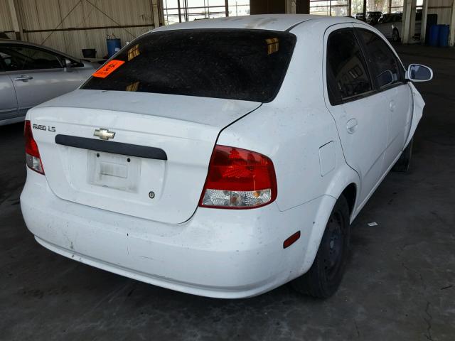KL1TD56616B590417 - 2006 CHEVROLET AVEO BASE Ақ фото 4
