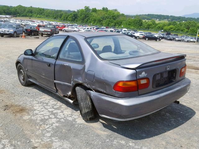 2HGEJ2229SH504785 - 1995 HONDA CIVIC DX CHARCOAL photo 3