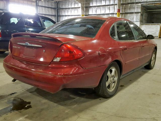1FAHP55S22G237420 - 2002 FORD TAURUS SES RED photo 4