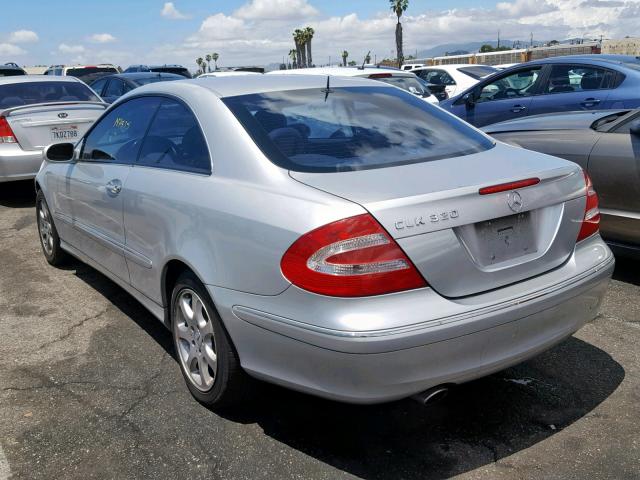 WDBTJ65J14F101192 - 2004 MERCEDES-BENZ CLK 320C SILVER photo 3