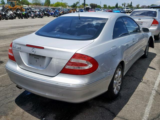 WDBTJ65J14F101192 - 2004 MERCEDES-BENZ CLK 320C SILVER photo 4