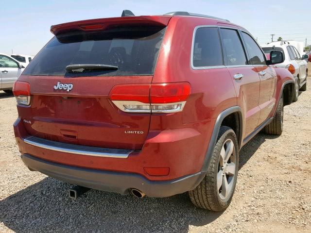 1C4RJFBG9FC814849 - 2015 JEEP GRAND CHER RED photo 4