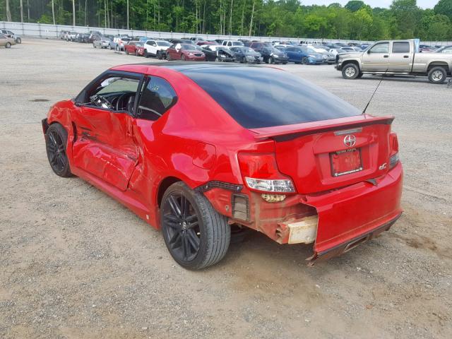 JTKJF5C75D3050589 - 2013 TOYOTA SCION TC წითელი ფოტო 3