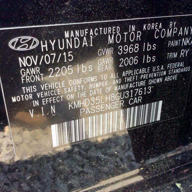 KMHD35LH8GU317613 - 2016 HYUNDAI ELANTRA GT  photo 10