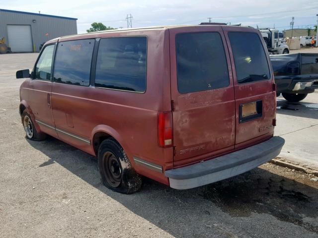 1GKDM19WXSB532497 - 1995 GMC SAFARI XT MAROON photo 3