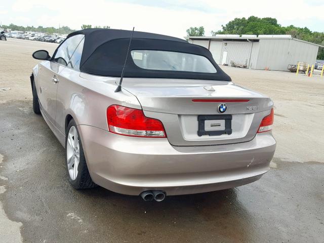 WBAUL73578VE88337 - 2008 BMW 128 I BEIGE photo 3