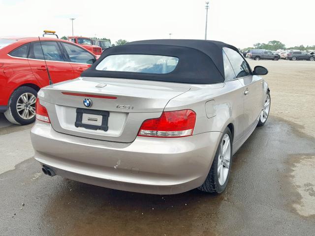 WBAUL73578VE88337 - 2008 BMW 128 I BEIGE photo 4