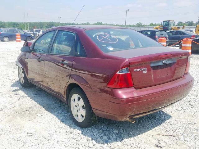 1FAFP34N07W328061 - 2007 FORD FOCUS ZX4 RED photo 3