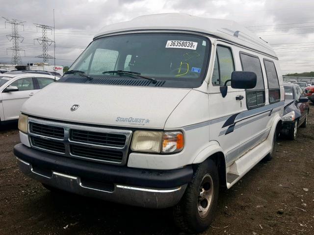 2B6HB21ZXTK125911 - 1996 DODGE RAM VAN B2 WHITE photo 2