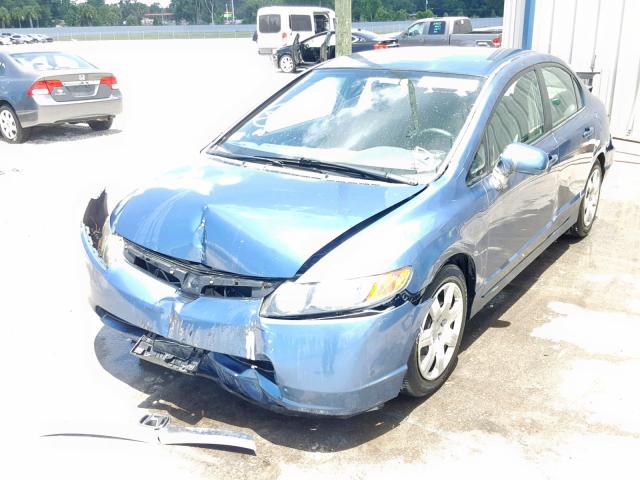 2HGFA16578H528241 - 2008 HONDA CIVIC LX BLUE photo 2