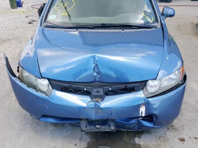 2HGFA16578H528241 - 2008 HONDA CIVIC LX BLUE photo 7