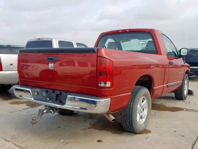 1D7HA16K96J133542 - 2006 DODGE RAM 1500 S BURGUNDY photo 4