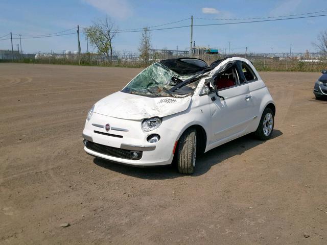 3C3CFFER6GT218144 - 2016 FIAT 500 LOUNGE WHITE photo 2