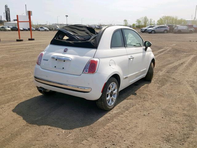 3C3CFFER6GT218144 - 2016 FIAT 500 LOUNGE WHITE photo 4