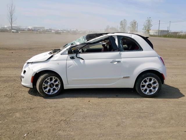 3C3CFFER6GT218144 - 2016 FIAT 500 LOUNGE WHITE photo 9