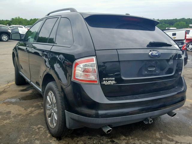 2FMDK38C97BB38586 - 2007 FORD EDGE SEL BLACK photo 3