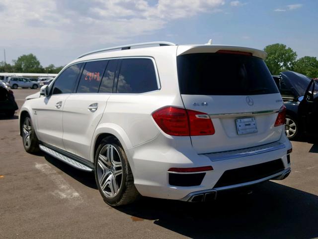 4JGDF7EE5FA461559 - 2015 MERCEDES-BENZ GL 63 AMG WHITE photo 3