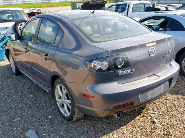 JM1BK323481871842 - 2008 MAZDA 3 S GRAY photo 3