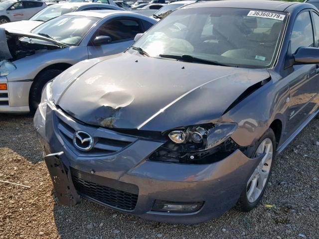 JM1BK323481871842 - 2008 MAZDA 3 S GRAY photo 9