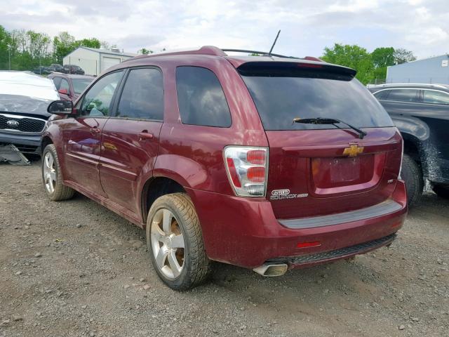 2CNDL037986312964 - 2008 CHEVROLET EQUINOX SP BURGUNDY photo 3